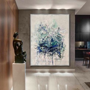 100% Handmade Modern Wall Art Abstract Oil Painting On Canvas for Entrance Decor