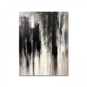 Cuadros Decorative Black Hand Paint Acrylic Painting Canvas Abstract Wall Decor Oil Hanging Painting Large