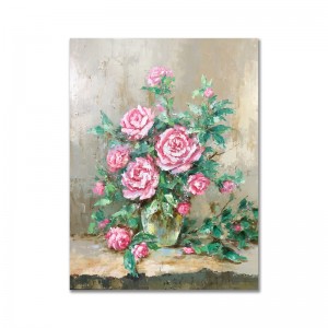 Factory Wholesale Flower Pure hand-painted Acrylic Canvas-painting Wall Decor Abstract Artwork Canvas Oil for Living Room