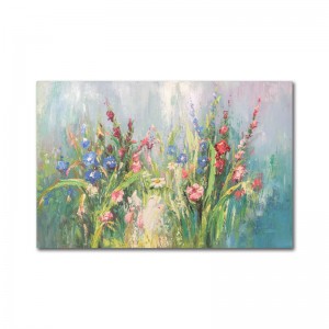 Wholesale latest wall art flower decoration painting handmade canvas oil painting picture