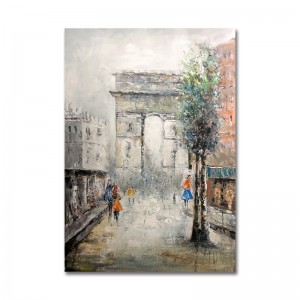 New product hand-painted modern style wall Eiffel landscape decoration oil painting